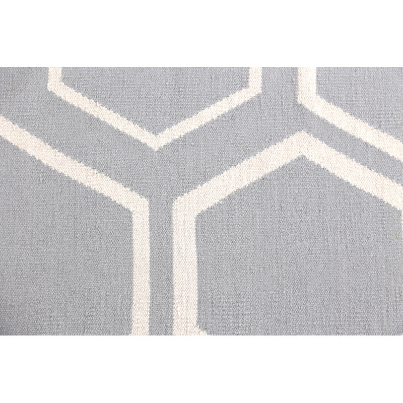 Wool Geometric Indoor Rug, Rectangle 5' x 8'