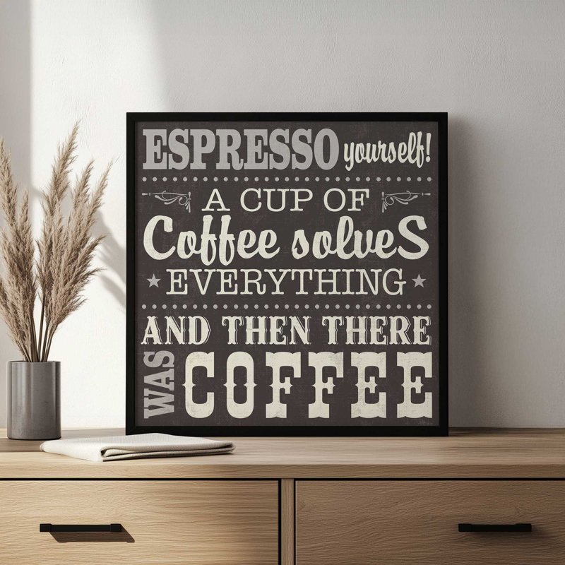 «Coffee Lovers» par Pela Studio, reproduction d'art, 12 W x 12 H, Maple, Framed Print