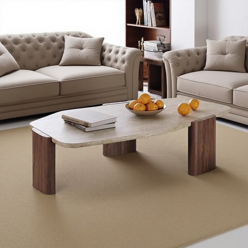 Table basse Modern, Brun, H 13,78 po x L 51,18 po x l 28,35 po