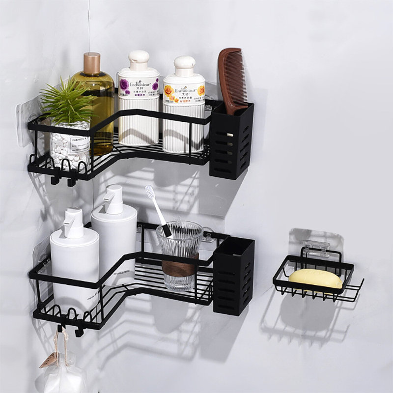 Bathroom Shelf For Shower Organizer Storage,wall Mount Storage Shelf For Kitchen
