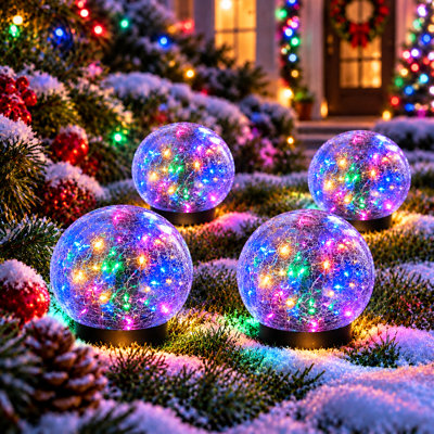 30 LED Low Voltage Solar Garden Lights Integrated LED Solar Powered Lights for Garden Patio Christmas Decor