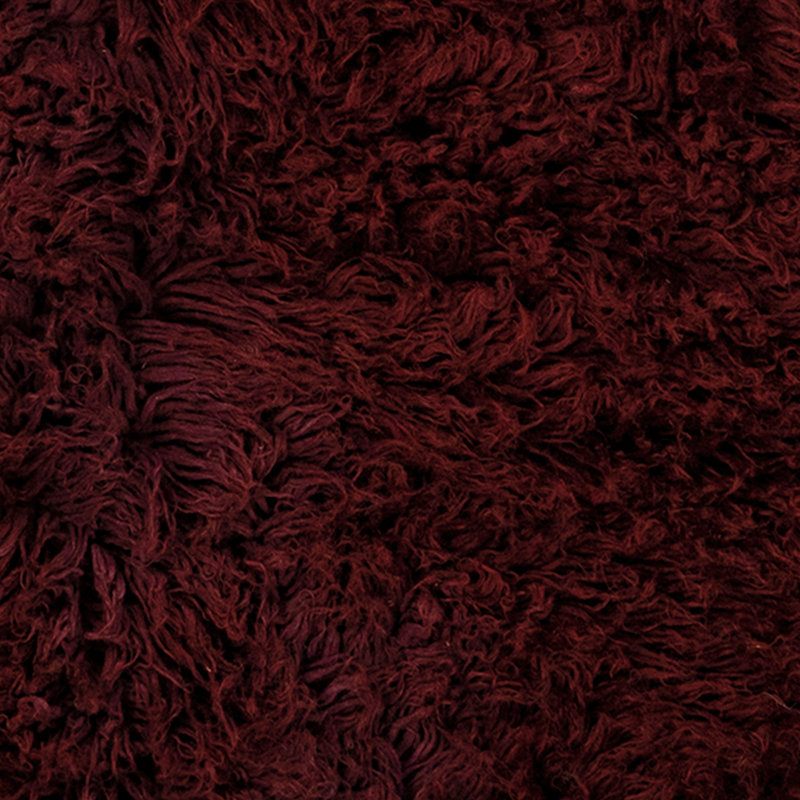 Alamin Handmade Hand Loomed Wool Dark Red Rug, Rectangle 9' x 12'