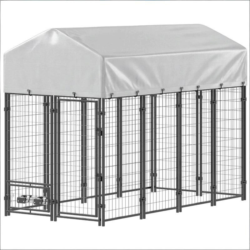 Chenil pour animaux, chenil d'extérieur, H 72 po x l 96,1 po x P 48 po