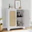 Armoire décorative en rotin avec grand rangement et utilisation multifonctionnelle pour les intérieurs de style bohémien