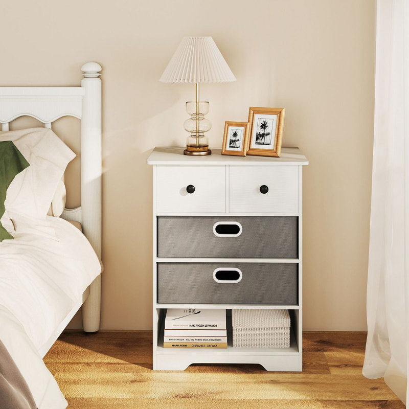 58cm W Manufactured Wood Bedside Table