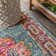 Lathan Bohemian FLAIR Boho Vintage Medallion Blue/Red Rug