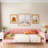 Upholstered Daybed With 4 Support Legs-138186356