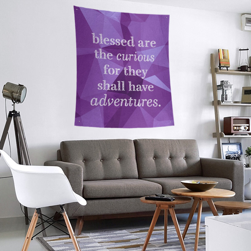 Tapisserie citation en faux gemme en polyester, H 27,5 po x l 37,5 po, Améthyste