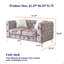 Canapé en velours de luxe 61,25 pouces avec boutons capitonnés Chesterfield avec 2 coussins et pieds en métal-1372172962-1372172966