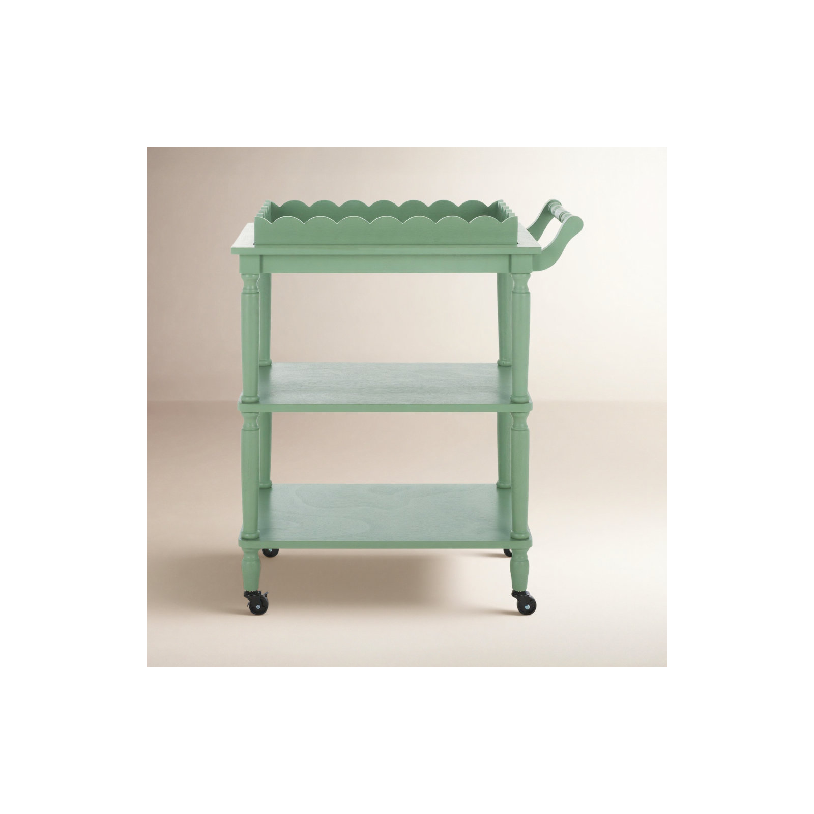 Edan 3 Tier Dining Cart, Sage Green