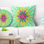 Vitrail vert fractal - coussin imprimé abstrait-30628758-30628762