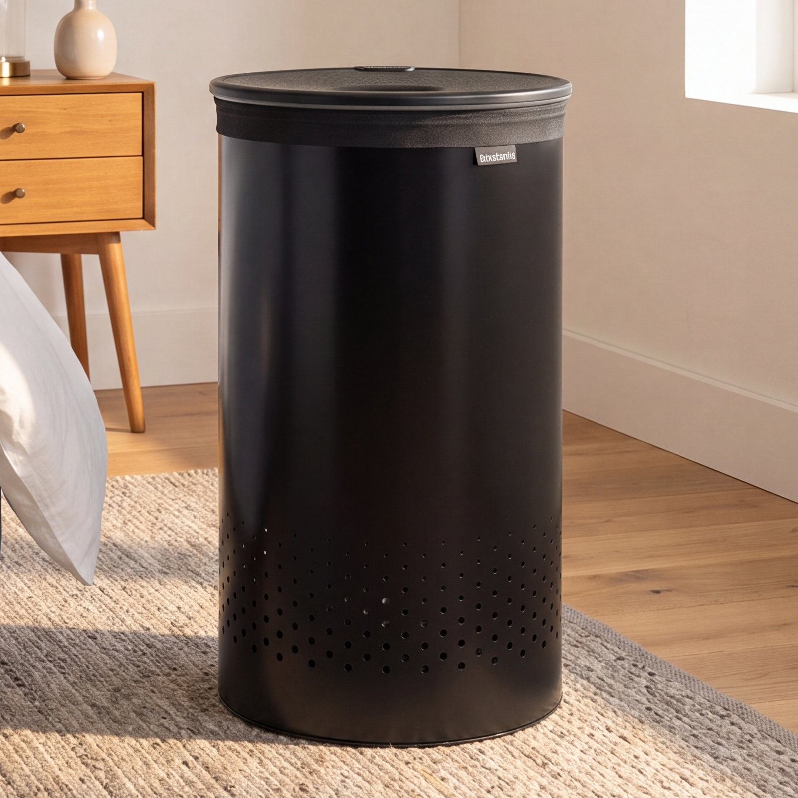 Brabantia 16 Gallon Laundry Hamper, Matte Black