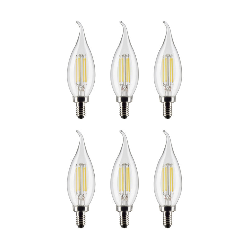 4 Watt (40 Watt Equivalent), CA10 LED, Dimmable Light Bulb, E12/Candelabra Base, 5000K
