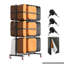 Folding Table and Chair Rack Cart 400 lbs Holds 24 Chairs & 6 Tables, for Large Event, Heavy-Duty Carbon Steel, Easy to Move, Storage Dolly, with Swivel Casters Locking Wheels, Waterproof Cover
