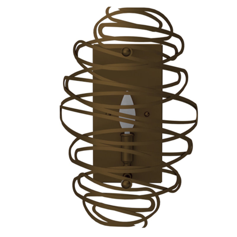 Cyclone 1 - Light Candle Wall Light, Antique Copper