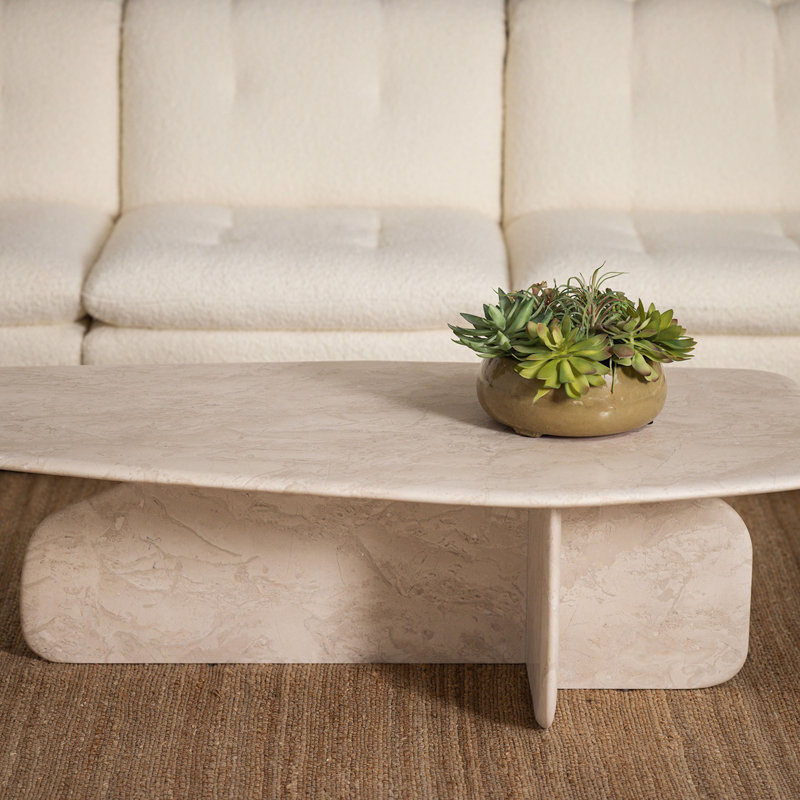 Celine Marble Cocktail Table, Biscuit