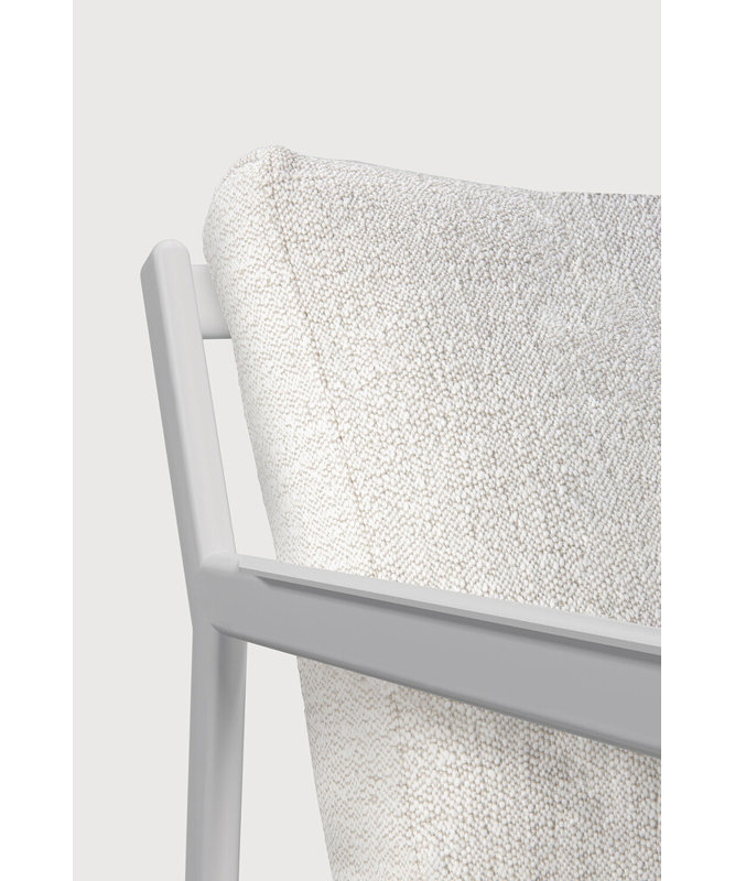 Jack Outdoor Teak Lounge Chair, White/Off White
