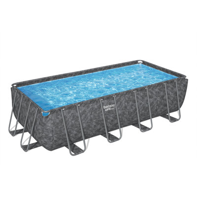 Polyvinyl Chloride (PVC) Rectangle Frame Set Pool 132cm H x 274cm W x 549cm L