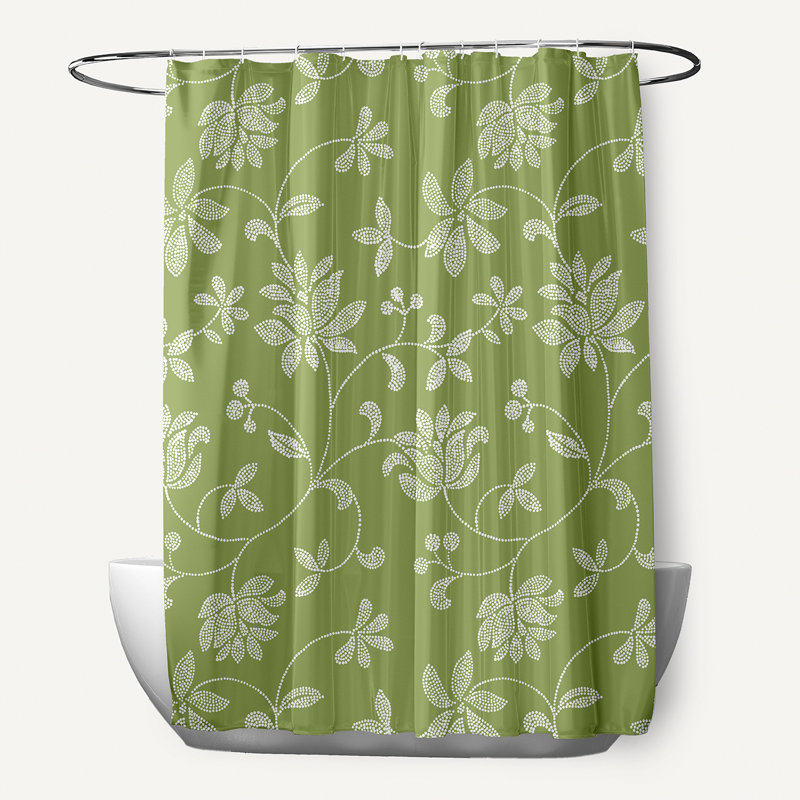 Rideau de douche simple Everill, Vert