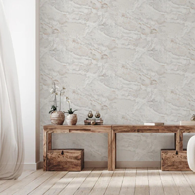 Kumbhar 10m x 53cm Textured Distressed Finish Wallpaper Roll