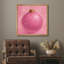 Ornement de paillettes roses sur fond doux rosé - impression d'art sur toile encadrée-679463830-679463833