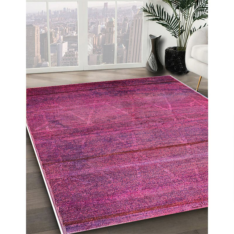 Tapis marocain tissé à la machine Alsexander, Carré 5 pi