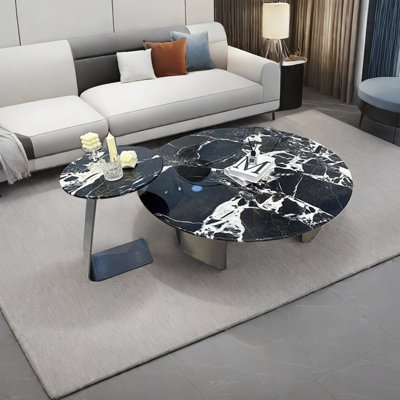 Table basse légère et luxueuse en pierre naturelle