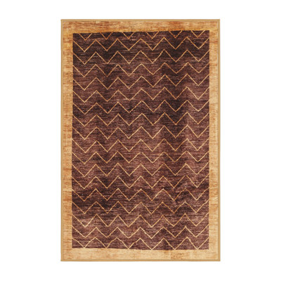 Tapis contemporain brun