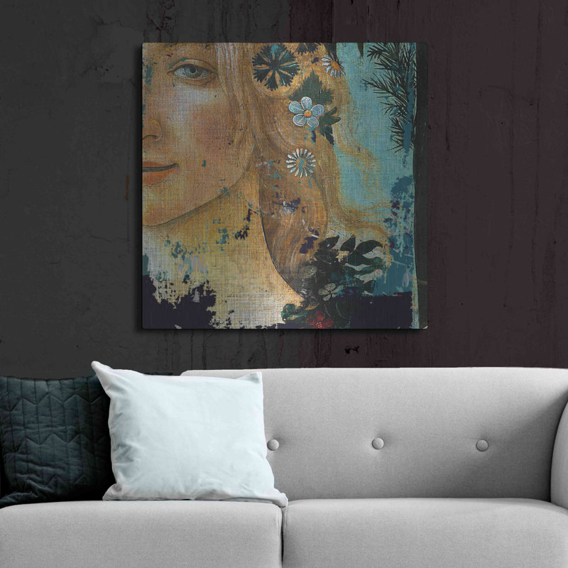 Art mural en métal Winston Porter «Flower Lady» par Karen Smith, H 36 po x l 36 po