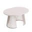 Extendable Round Dining Table for 4–8 People, 100/138/176 x 100 cm, Round to Oval Kitchen Table with 3 cm Thick Tabletop & Metal Pedestal Base, cashmere