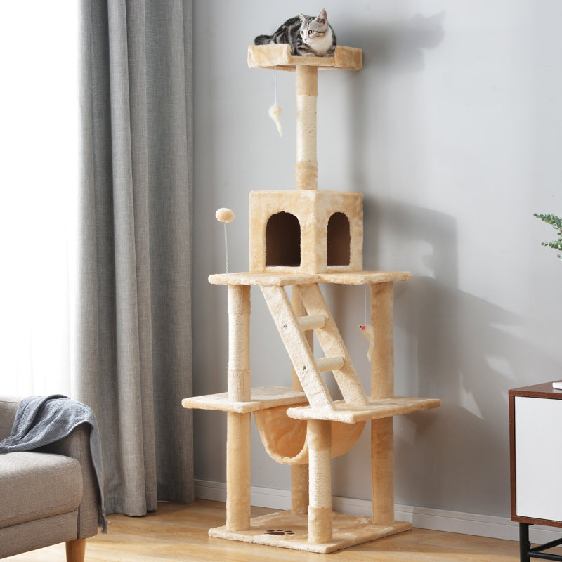 Gaffey 155cm H Cat Tree, Beige