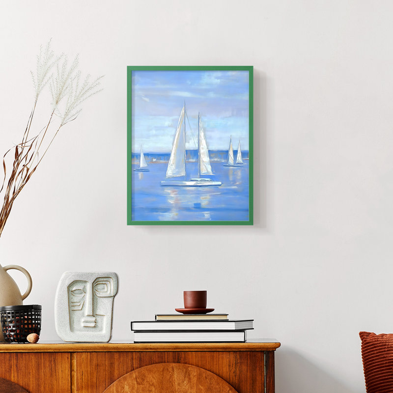NAUTICAL Series CXLV - Impression encadrée de qualité supérieure - Prêt à être accroché - Aucun clou requis, H 11 po x l 9 po