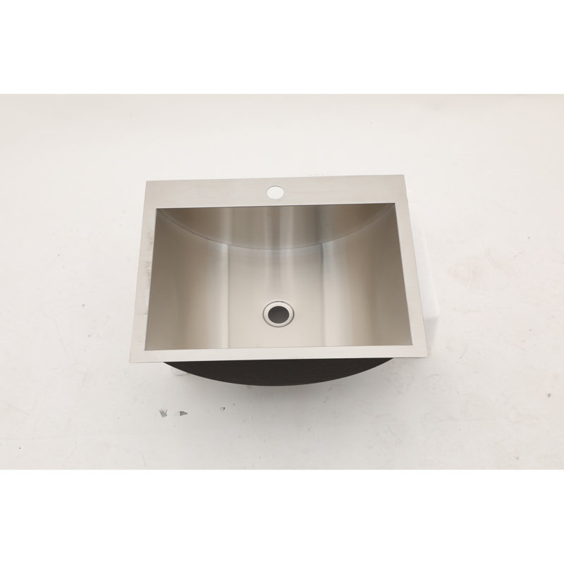 Lavabo de salle de bain en acier inoxydable 21 po x 17 po - Nano technologie, lavabo axé sur l'hygiène 21 po x 17 po avec bonde escamotable nécessitant peu d'entretien et durable