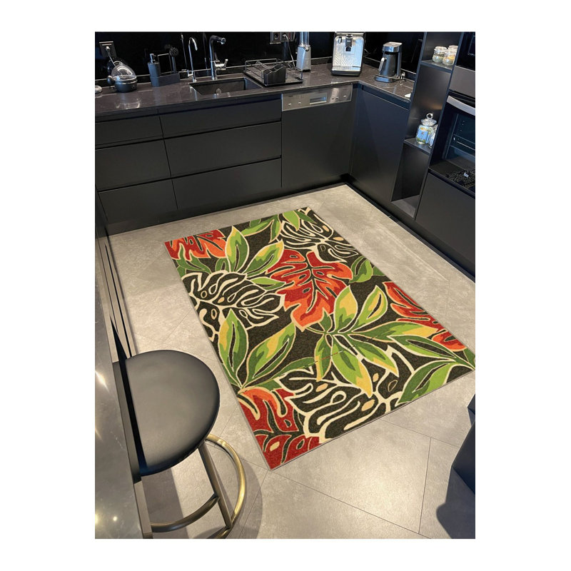 Tapis tissé lavable à la machine, Couvre-coussin carré de 4 pi 11 po inclus