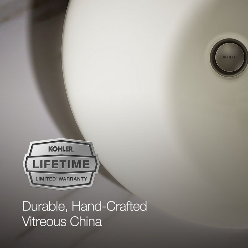Carillon Circular Vessel Bathroom Sink, Biscuit