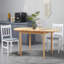 Table de salle à manger pliable en bois de pin - peu encombrante, réglable en hauteur, pour 4 à 6 personnes, parfaite pour les repas et les activités