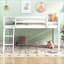 Lit mezzanine simple en bois de pin simple avec échelle convertible, sans sommier tapissier - idéal pour les chambres d'amis / secondes-191256961