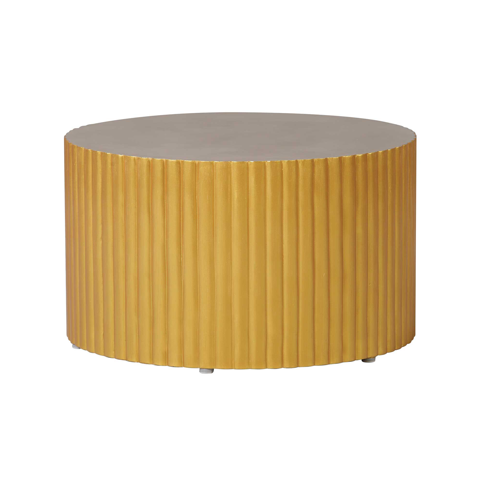 Perpetual 26'' Concrete Outdoor Coffee Table, Slate Gray/Gold