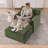 Oversized Compression Corduroy Boneless Chaise Lounge Chair With Soft Pillows & Armrests-1675539266
