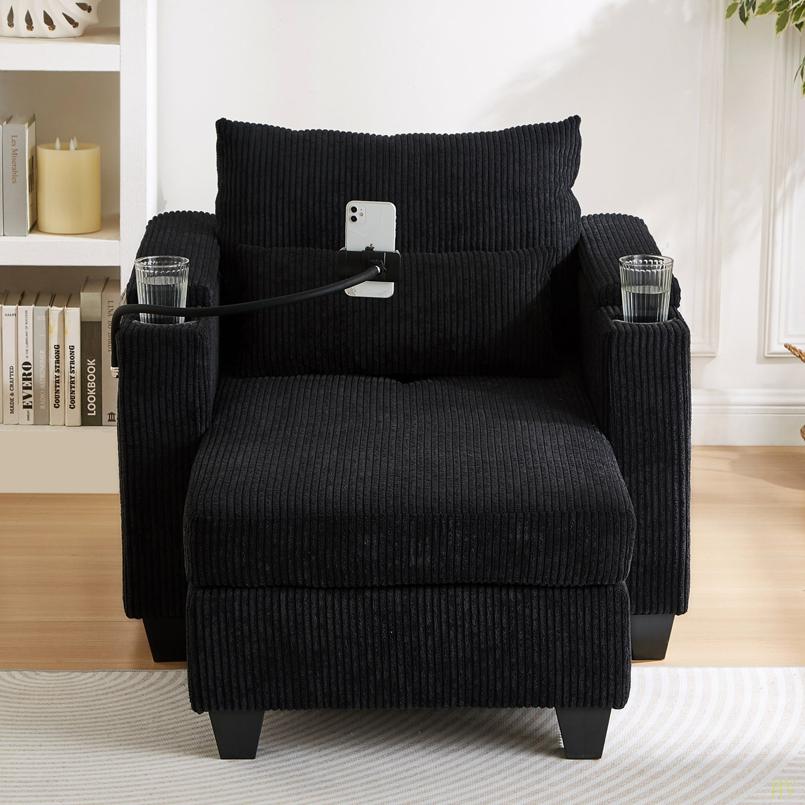 Everly Quinn Convertible Chaise Lounge 37.4" Sofa Chair Sofa Bed ...