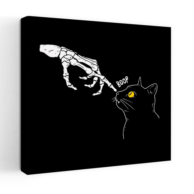 Art urbain de chat Spooky Boop, H 18 po x l 18 po