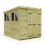 Total Sheds 6ft x 7ft Pent Garden Shed - Double Door - With Windows - Pressure Treated Timber - UK Manufactured