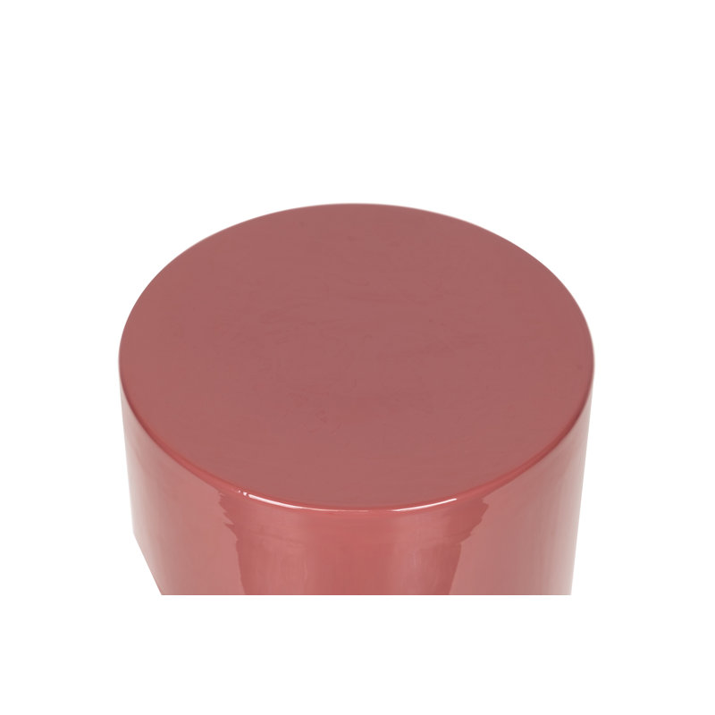 Brass Accent Stool, Garnet