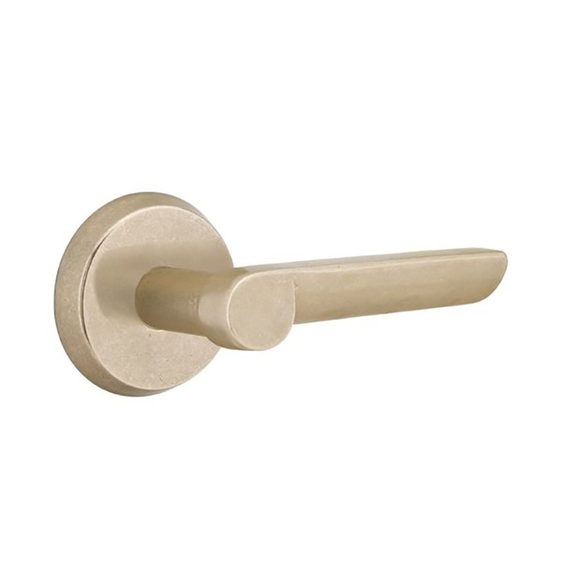 Double levier de porte Aurora avec rosette ronde Aurora, Droite