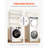 Over The Washer and Dryer Storage Shelf, 6 Tier Laundry Room Drying Rack with Hanger Rod and Hooks, Adjustable Over Washer and Dryer Shelves, Laundry Room Shelf Storage Space Saver,-112577250