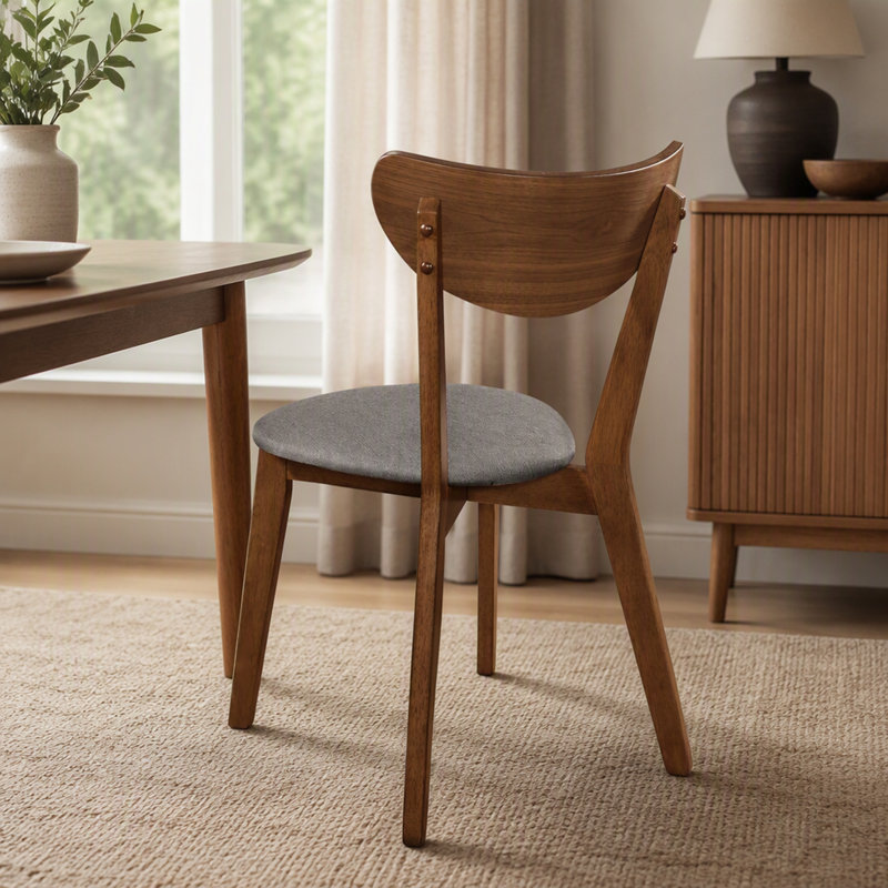 Grey and Natural Walnut 6-Piece Dining Set