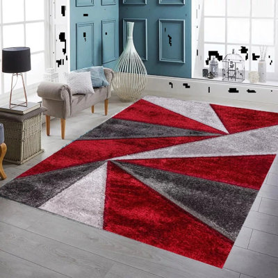 Geometric Shag Area Rug