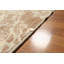 Tapis beige en laine noué à la main de conception unique 6 pi x 9 pi Aeronwen