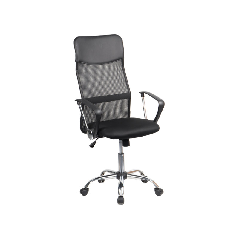 Office Chair with Headrest, Black
