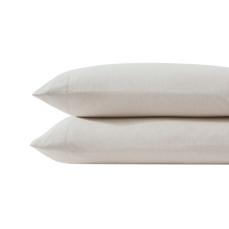 True Comfort Jersey Knit Pillowcase, King, Egret